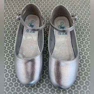 Silver Kids Dress Shoes by